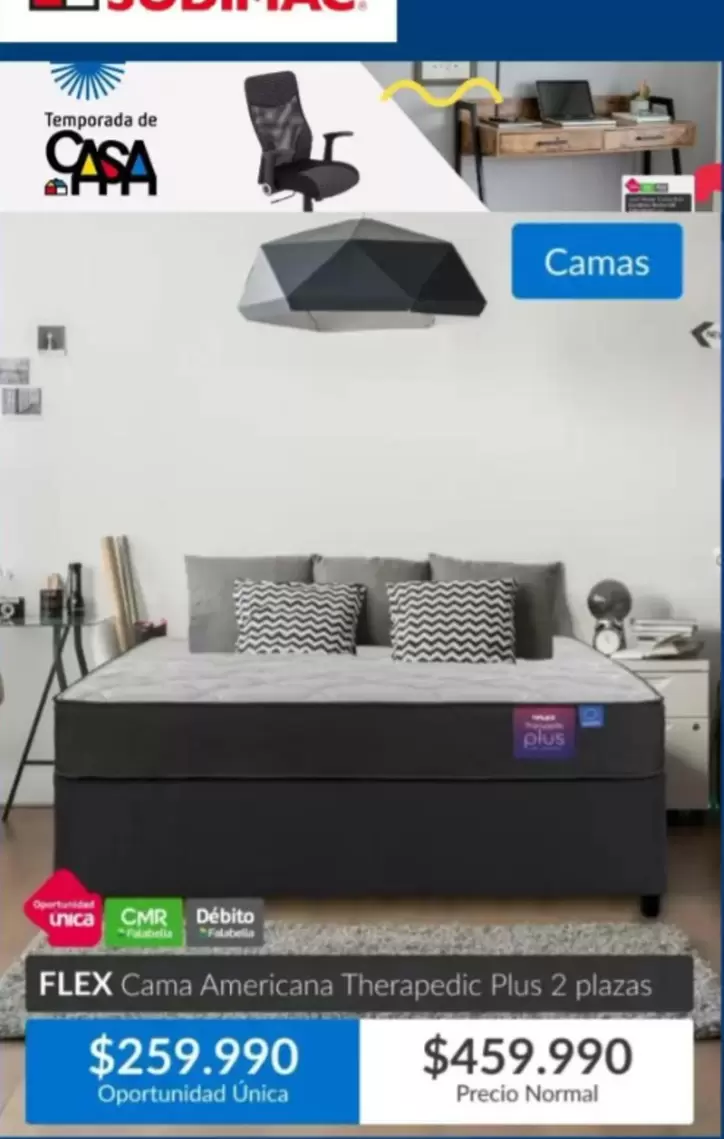 Falabella - FLEX - Cama Americana Therapedic Plus 2 Plazas