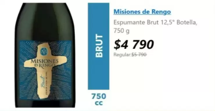 Misiones de Rengo - Misiones De Rango - Espumante Brut 12,5 Botella