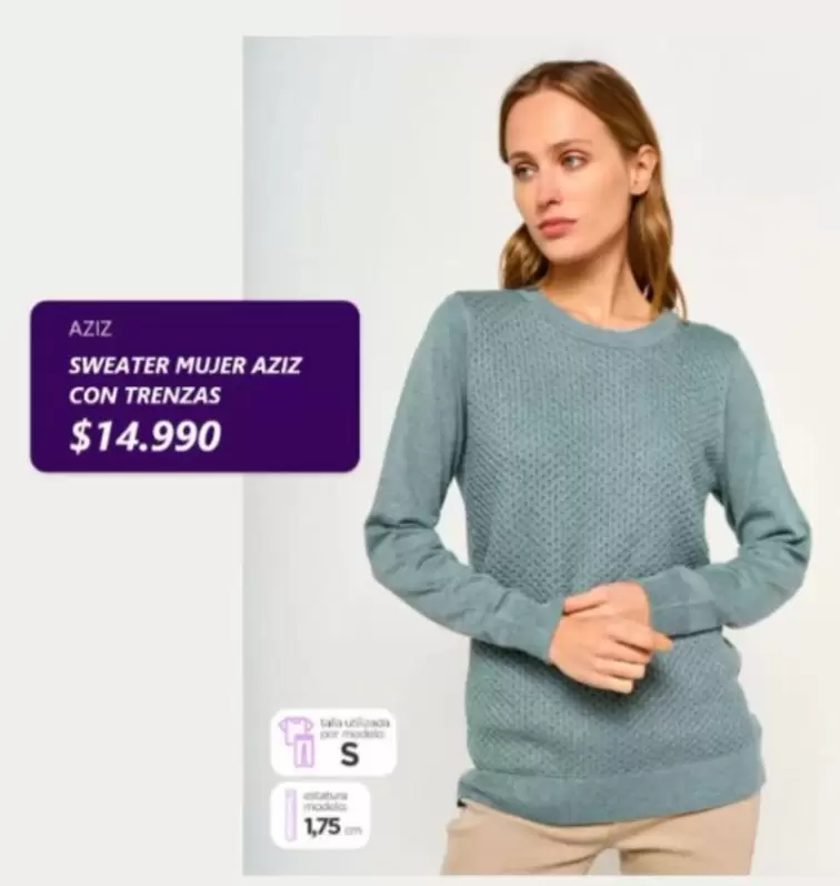 Aziz - Sweater Mujer Ariz Con Trenzas