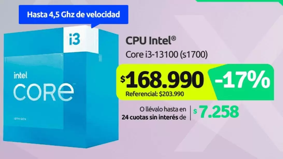 Intel - CPU - Core I3-13100