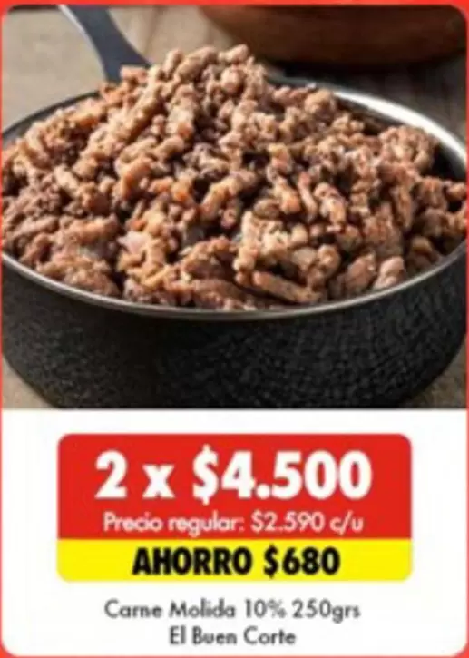 El Buen Corte - Carne Molida 10% 250grs