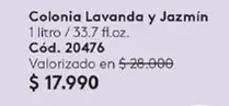 Colonia Lavanda Y Jazmin