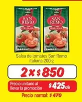 San Remo - Salsa De Tomates Italiana