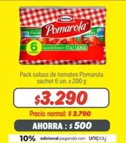 Pomarola - Salsas De Tomates  Sachet 6 Un