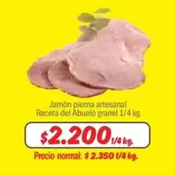 Receta del Abuelo - Jamón Pierna Artesanal Receta Del Abuelo Granel