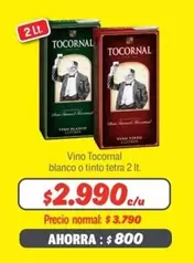 Tocornal - Vino Blanco O Tinto Tetra