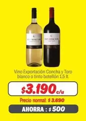 Exportación - Vino Exportacion Concha Y Toro Blanco O Tinto