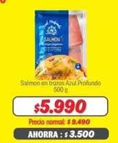 Salmon En Trozos Azul Profundo