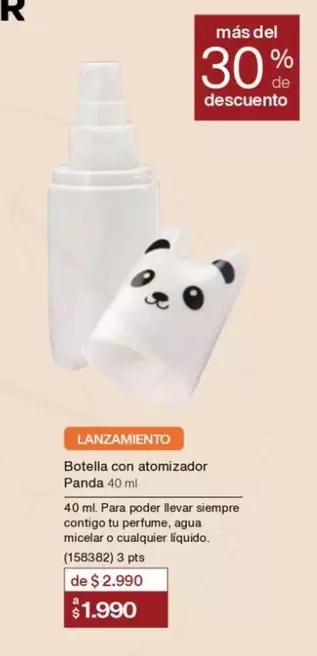 Panda - Botella Con Atomizador