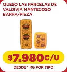 Las Parcelas De Valdivia - Queso  Mantecoso Barra/pieza