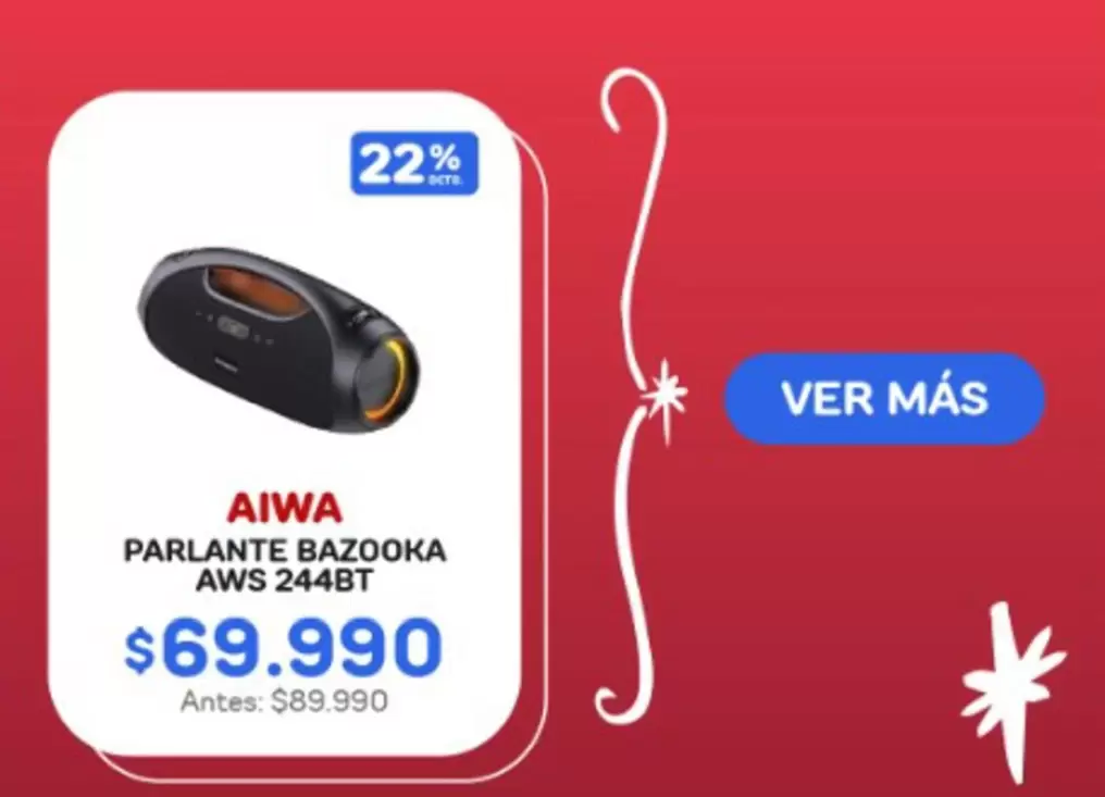 Aiwa - Parlante Bazooka Aws 2448t