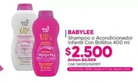 Babylee - Shampoo O Acondicionador Infantil Con Brillitos