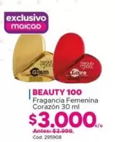 Beauty 100 - Fragancia Femenina Corazón
