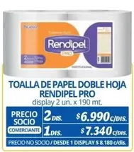 Nuvo - Rendipel - Toalla De Papel Doble Hoja  Pro