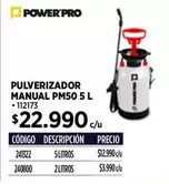 Power Pro - Pulverizador Manual Pm50 5 L