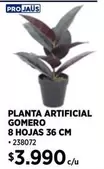 ProJaus - Planta Artificial Gomero 8 Hojas 36 Cm