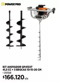 Power Pro - Kit Ahoyador Gp415xt 41,5 Cc + 3 Brocas 10-15-20 Cm