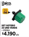 Set Gotero 25 Und Verde