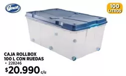 Caja Rollbox 100 L Con Ruedas