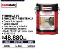 Chilcorrofin - Chikorrofin - Vitrolux 60 Barniz Alta Resistencia