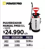 Power Pro - Pulverizador Manual Pm50 5 L