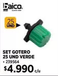 Set Gotero 25 Und Verde