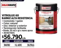 Chilcorrofin - Chikorrofin - Vitrolux 60 Barniz Alta Resistencia