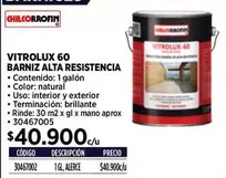 Chilcorrofin - Chikorrofin - Vitrolux 60 Barniz Alta Resistencia