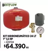 HP - Bestflow - Kit Hidroneumático 24 Lt 1" 1,5 Hp