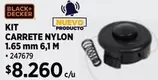 Black & Decker - Kit Carrete Nylon 1.65 Mm 6, 1 M