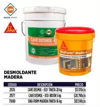 Sika - Desmoldante Madera