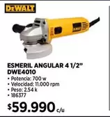Dewalt - Angular - ESMEETL 4 1/2" DWE4010