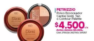 Petrizzio - Polo Bronceador Caribe Gold, Tan O Contour Palette
