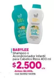 Babylee - Shampoo O Acondicionador Infantil Para Cabellos Rizos