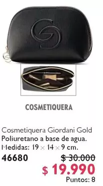 Giordani - Cosmetiquera Gold Poliuretano A Base De Agua