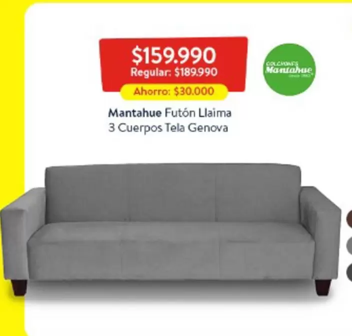 Mantahue - Llaima -  Futón 3 Cuerpos Tela