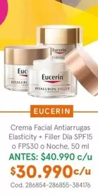 Eucerin - Crema Facial Antiarrugas Elasticity + Filler Dia Spf15 O Fps30 O Noche