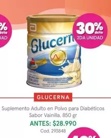 Glucerna - Suplemento Adulto En Polvo Para Diabeticos Sabor Vainilla