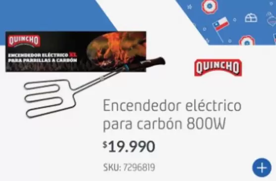 Quincho - Quinncho - Encendedor Eléctrico Para Carbón 800W