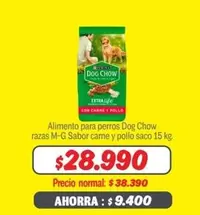 Dog Chow - Dog chow - alimento para perros dog chow razas M-G sabor carne y pollo saco