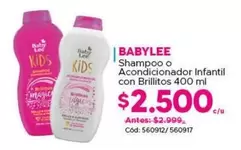 Babylee - Shampoo O Acondicionador Infantil Con Brillitos
