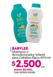 Babylee - Shampoo O Acondicionador Infantil Para Cabellos Rizos