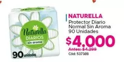 Naturella - Protector Diario Normal Sin Aroma 90 Unidades