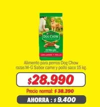 Dog Chow - Dog chow - alimento para perros dog chow razas M-G sabor carne y pollo saco