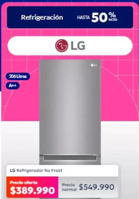 LG - Refrigerador No Frost