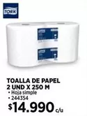 Tork - Toalla De Papel 2 Und X 250 M