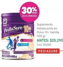 Pediasure - Suplemento Adolescente En Polvo 10+ Vainilla