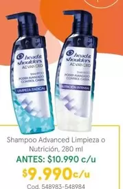 Head - Shampoo Advanced Limpieza O Nutricion