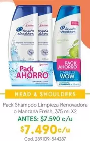 Head - Shampoo Limpieza Renovadora O Manzana Fresh