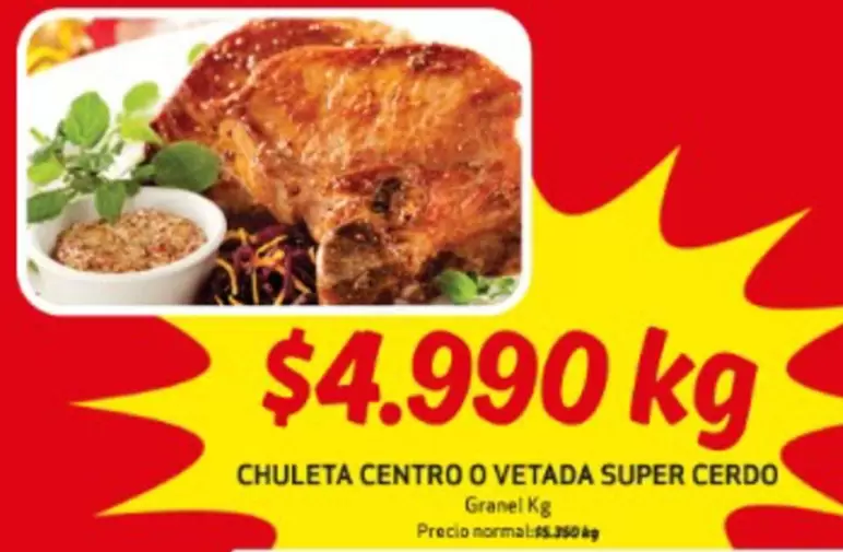 Chuleta Centro O Vetada Super Cerdo